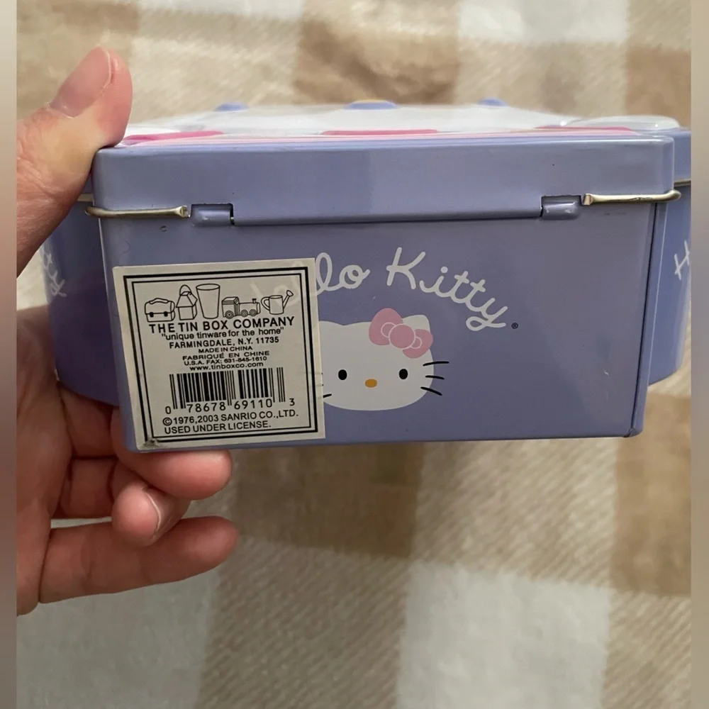 Vintage Hello Kitty Pink and Purple Lunch Box Case Y2K 2003